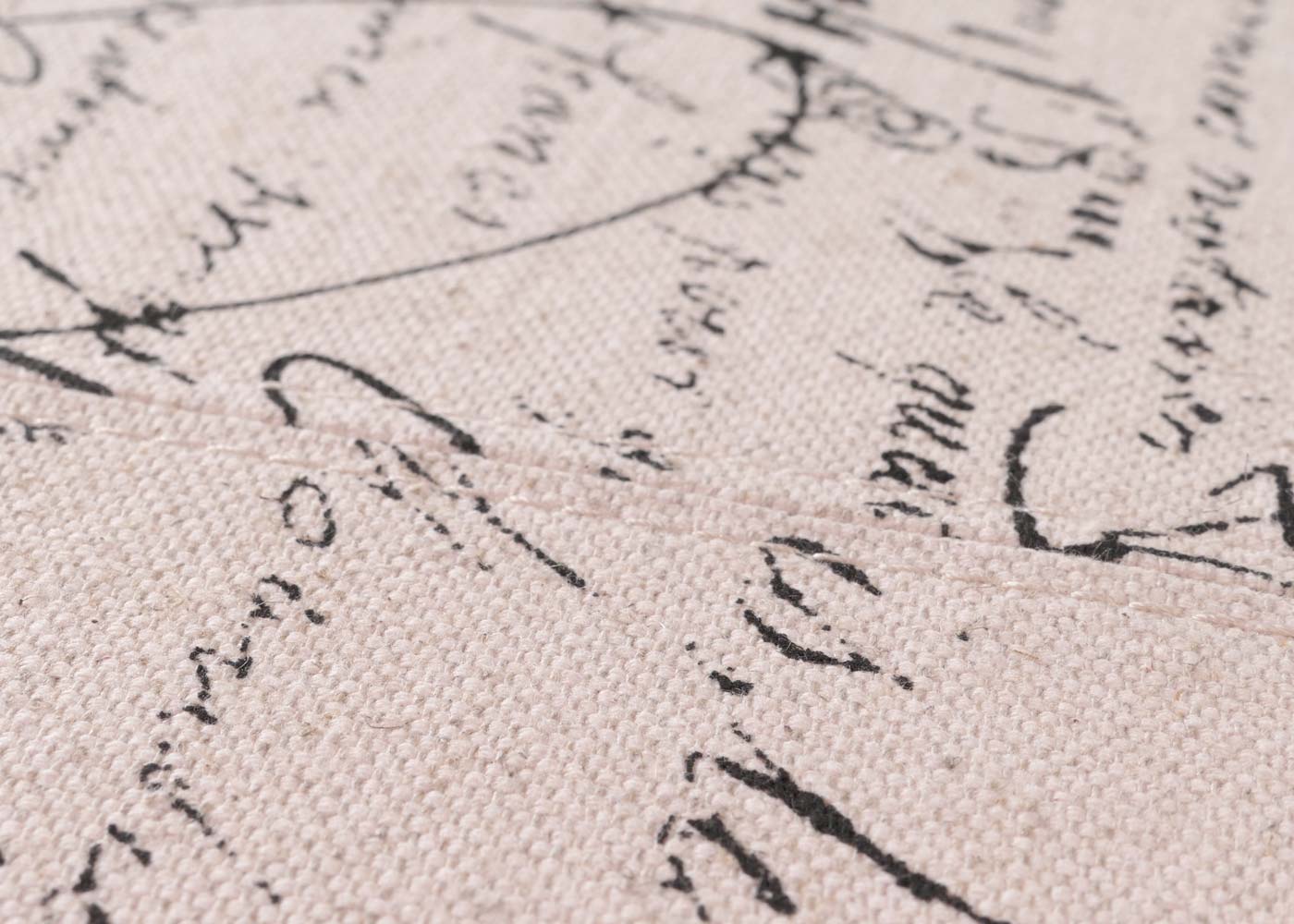 Bank Sitzbank Aufbewahrungstruhe Renens Stoff/Textil 95x36x44 cm MVG-zertifiziert ~ Schriftzug creme
