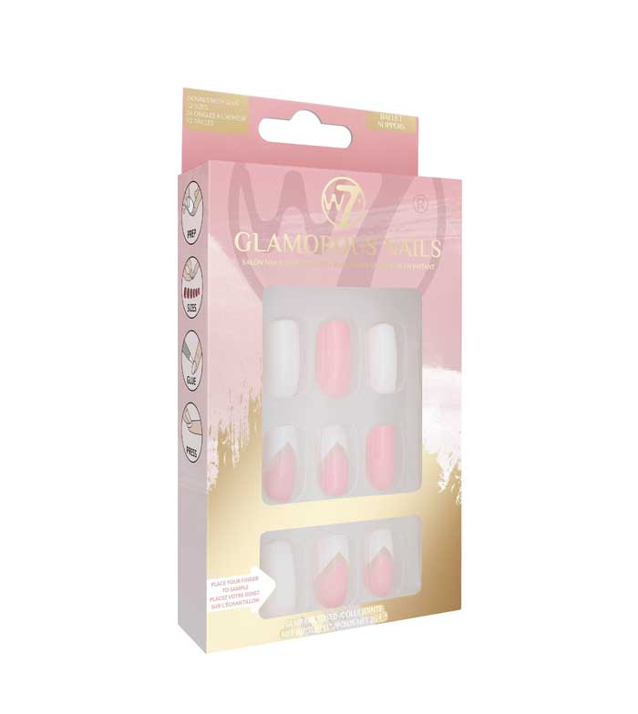 W7 - Unhas postiças Glamorous Nails - Ballet Slippers