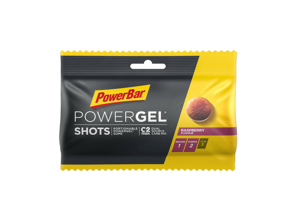 PowerBar PowerGel Shots vingummi hindbær