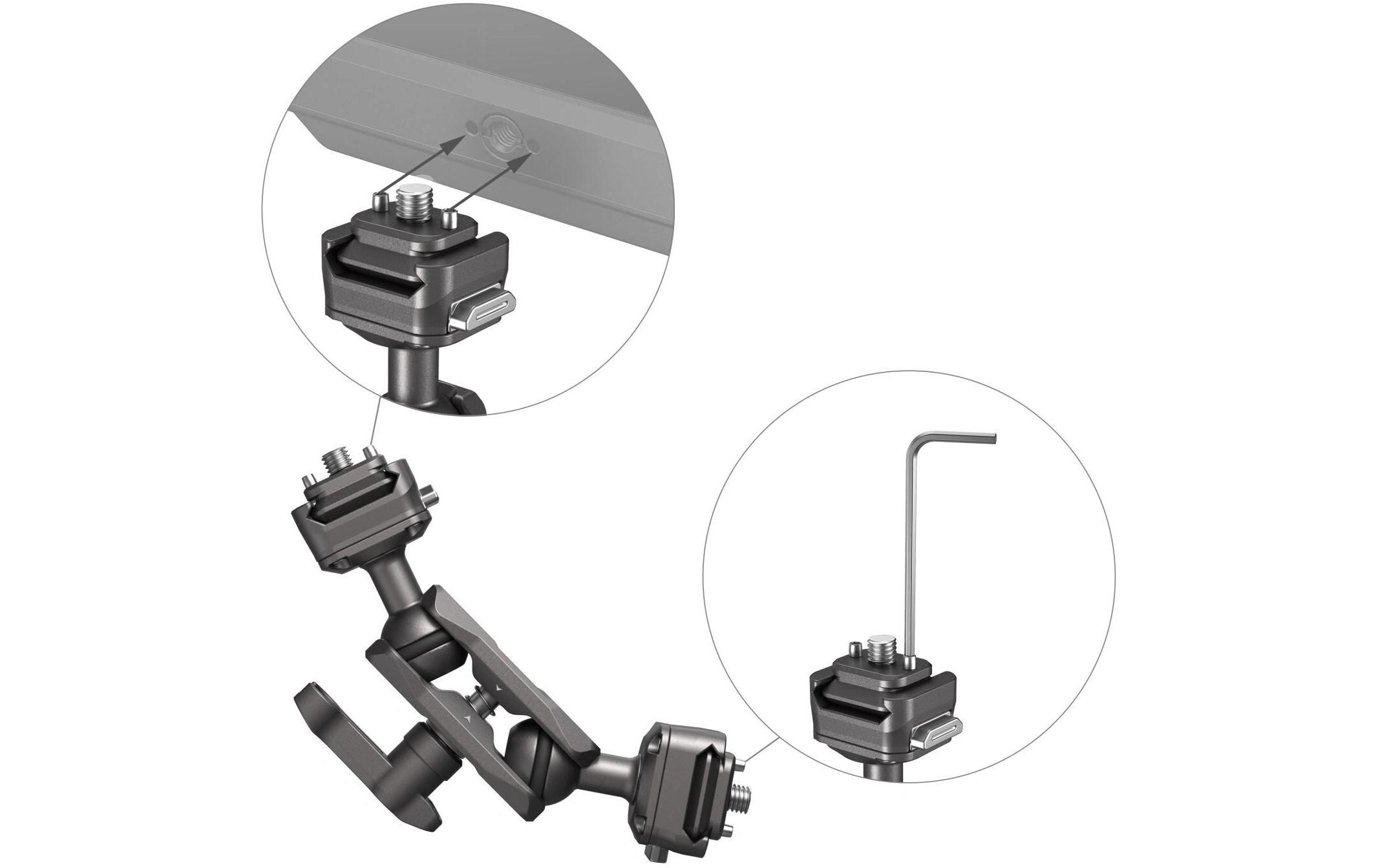 HawkLock H21 Schnellspanner Magic Arm mit KugelkopfZur Befestigung eines Monitors, einer Leuchte oder eines Zubehörteils an der Kameraausrüstung