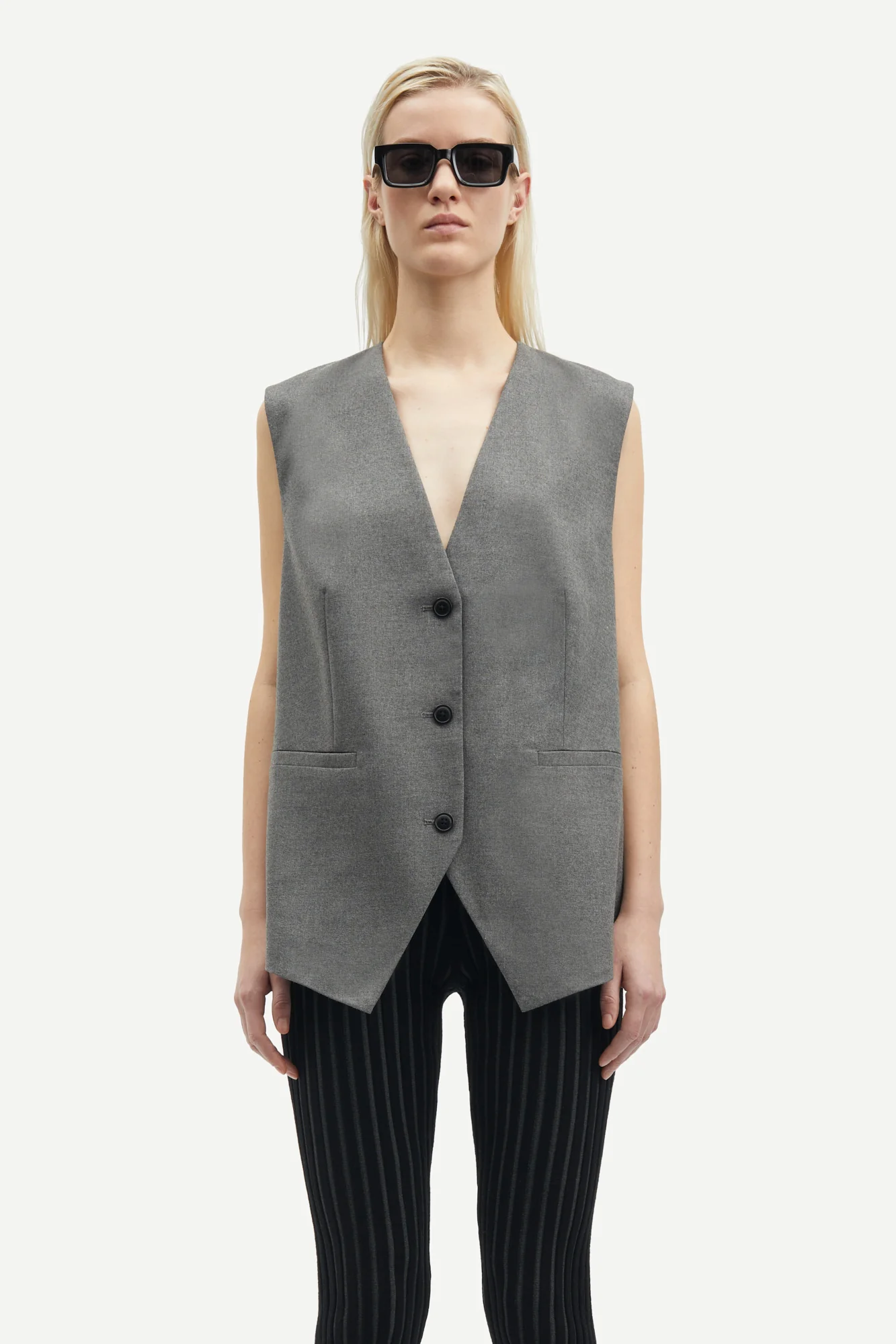 Samsøe Samsøe  Saleni vest - Grey Mel.