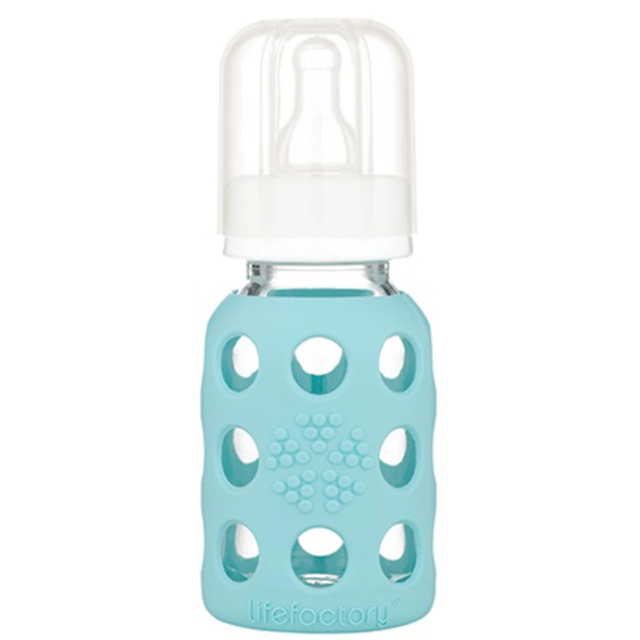 lifefactory Babyflasche aus Glas in mint 120ml