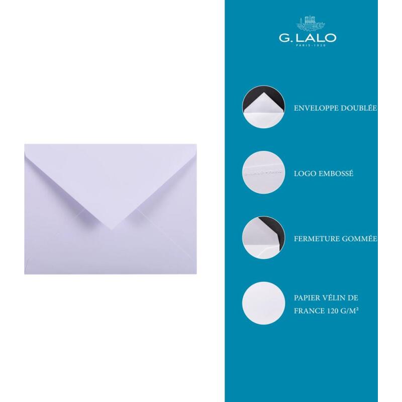 25 enveloppes 151x195mm Diploma gommées - extra blanc