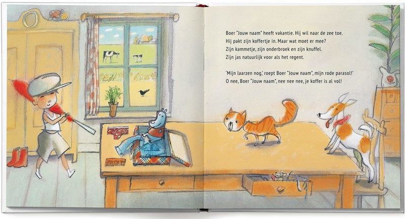 Boek met naam en foto - Boer Boris gaat naar zee - Hardcover