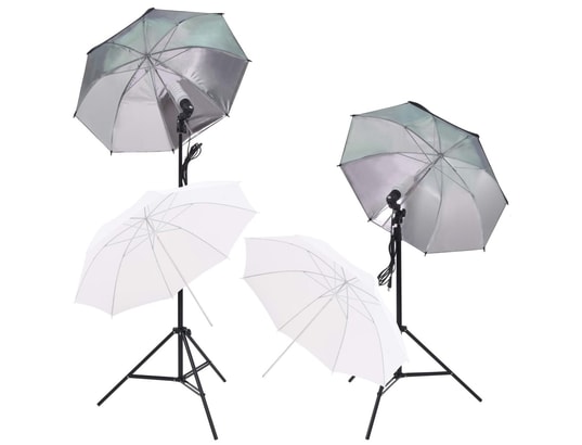 VIDAXL - Flash Kit de studio photo boîte à lumière toile de fond et réflect...