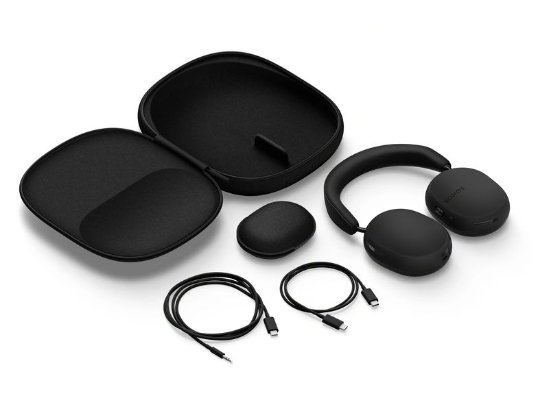 Sonos Wireless Over-Ear-Kopfhörer Ace Schwarz Kabellose Kopfhörer mit Geräuschunterdrückung, Aware-Modus, 3D-Audio und mehr