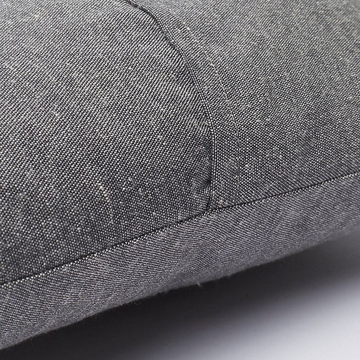 Coussin Chambray gris L.35 x l.35 cm