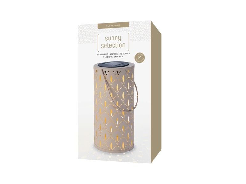 STT Solar Ornament Lantern Beige Dekorative Solarleuchte