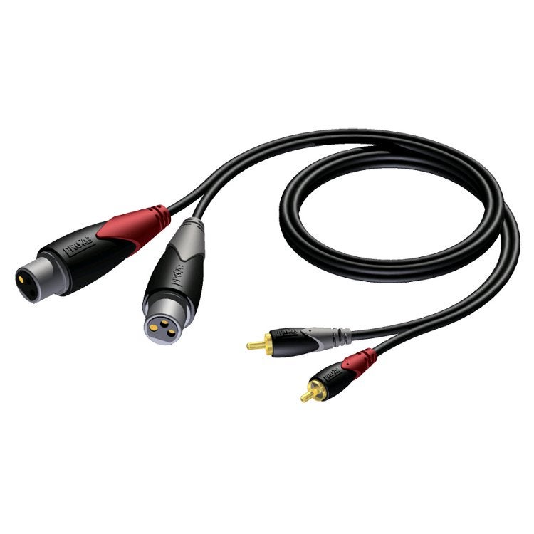 Procab CLA705 Classic 2x RCA - 2x XLR verloopkabel 1.5 m