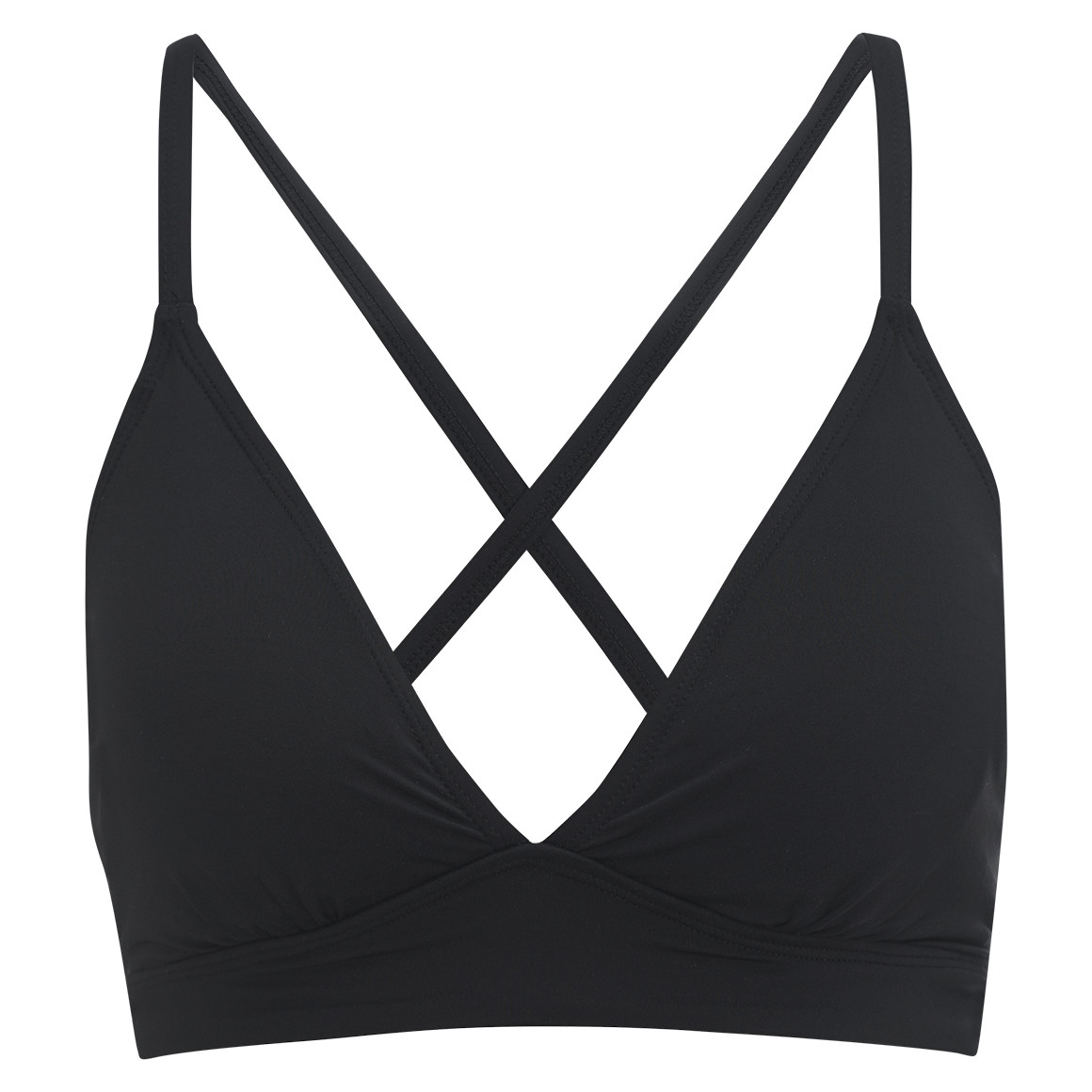 Gina Benotti Damen Bikinioberteil mit Biesen schwarz