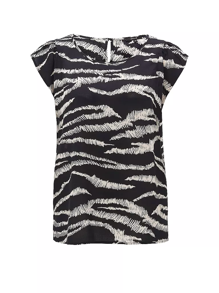 OPUS Blusenshirt FANNIE SAFARI schwarz