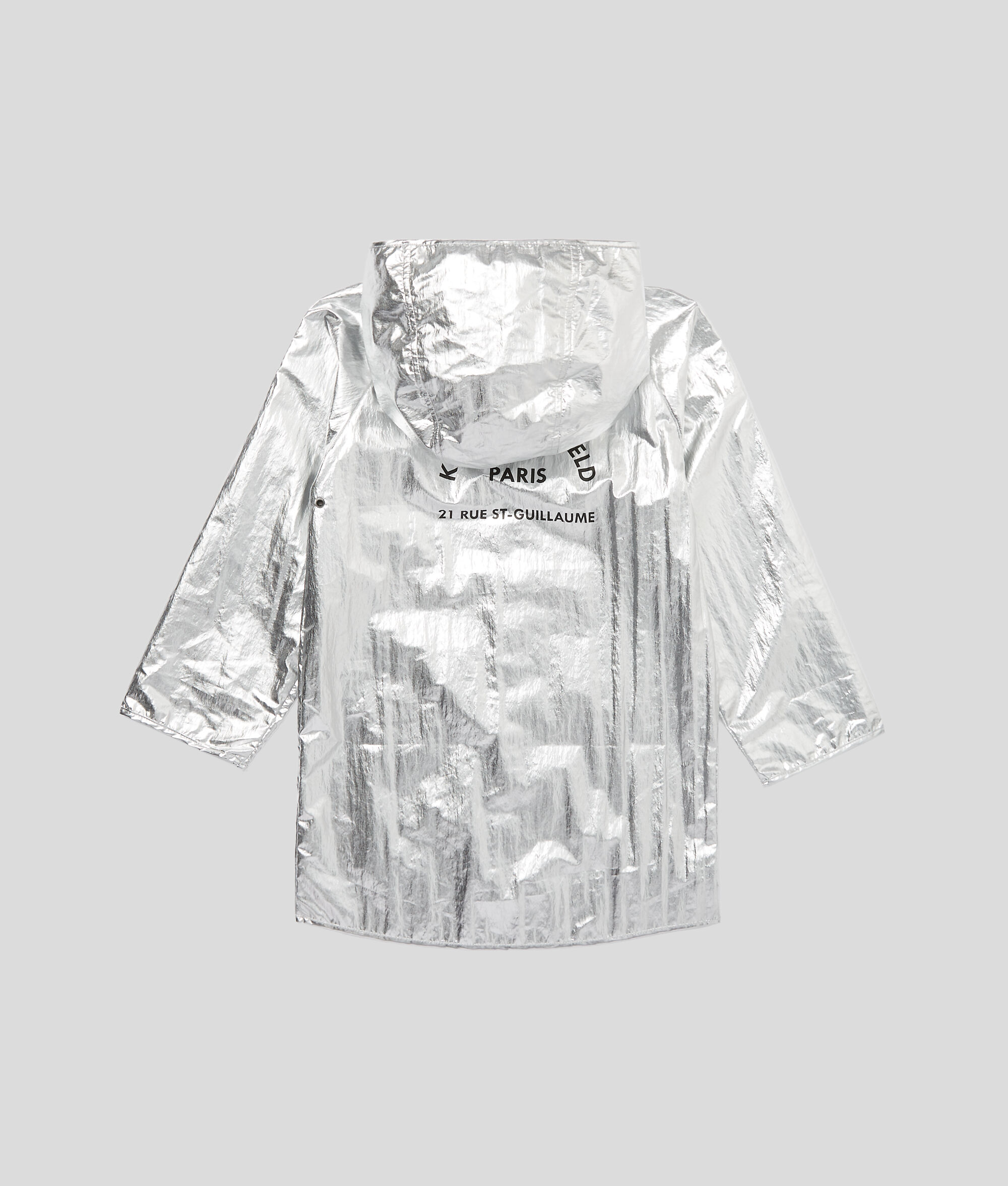 Veste trench métallisée réversible pour fille