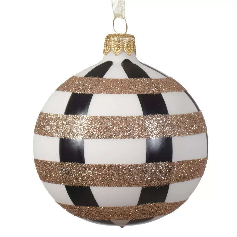 Lot de 6 boules de Noël (D80 mm) en verre Kaléa Blanc laine