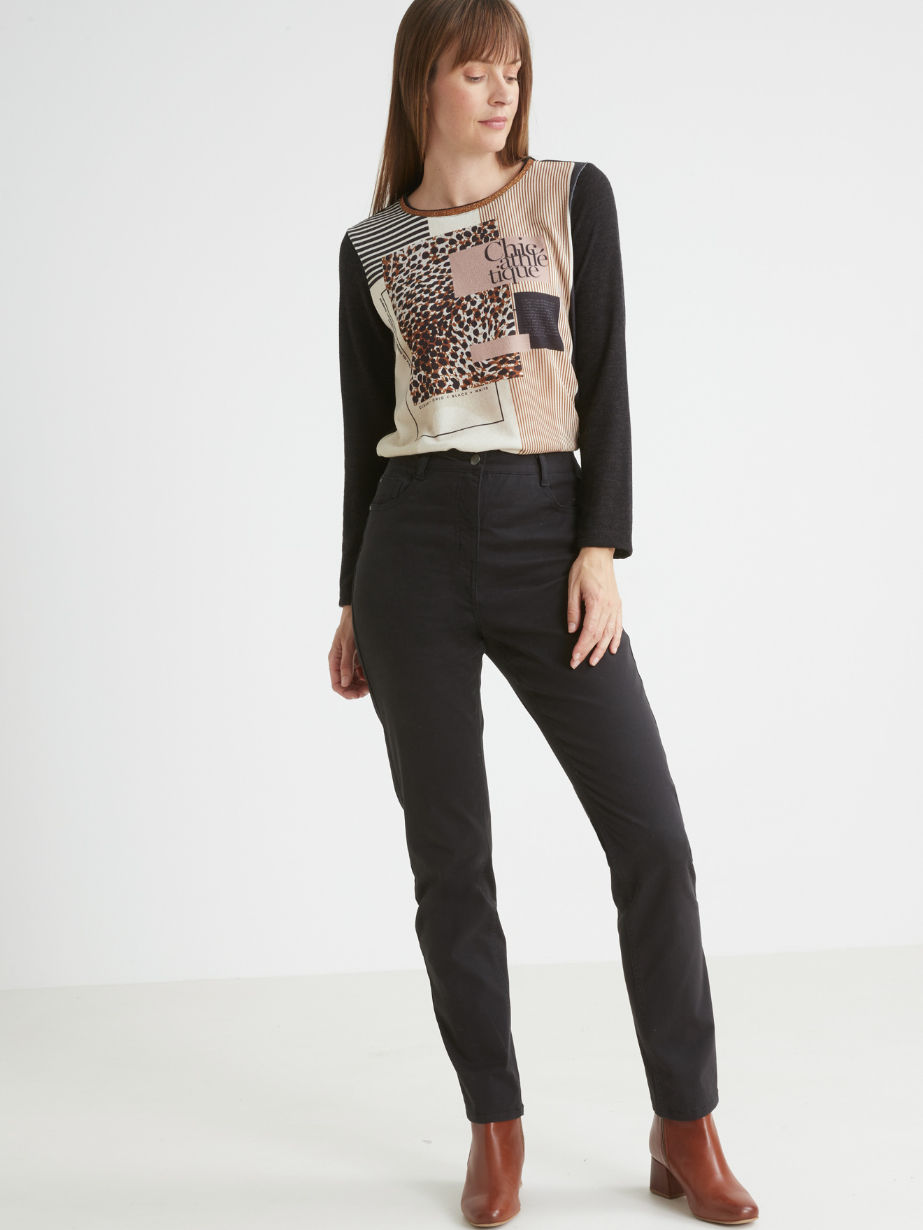 Pantalon 5 poches coupe droite