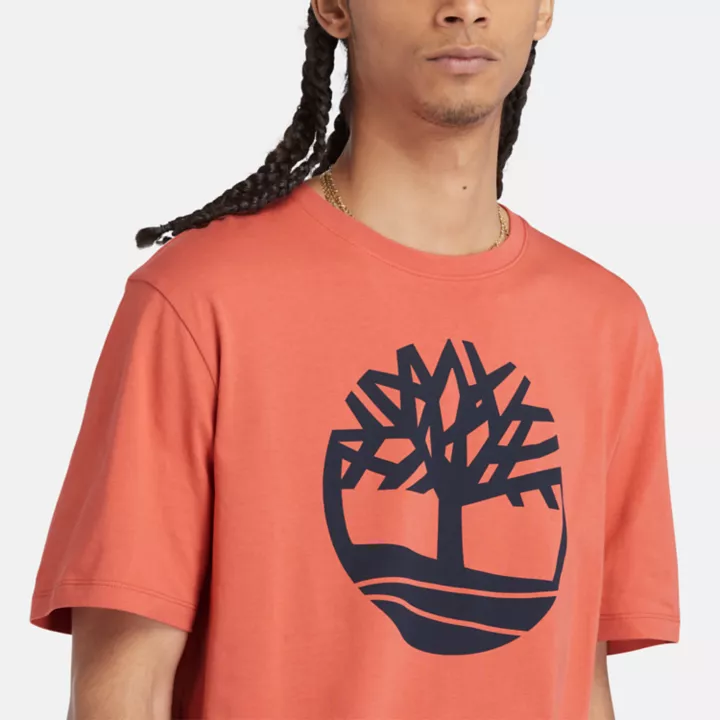 T-shirt à logo arbre Kennebec River pour homme en orange