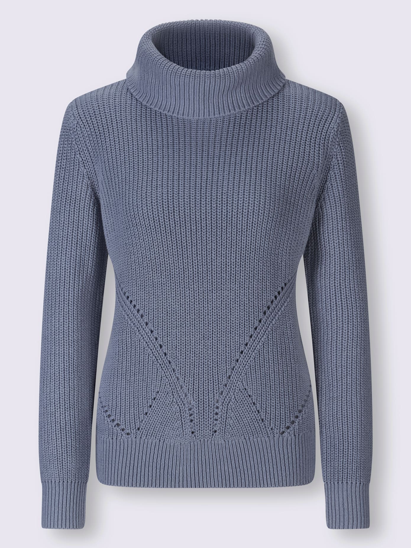 Pull à col roulé pur coton