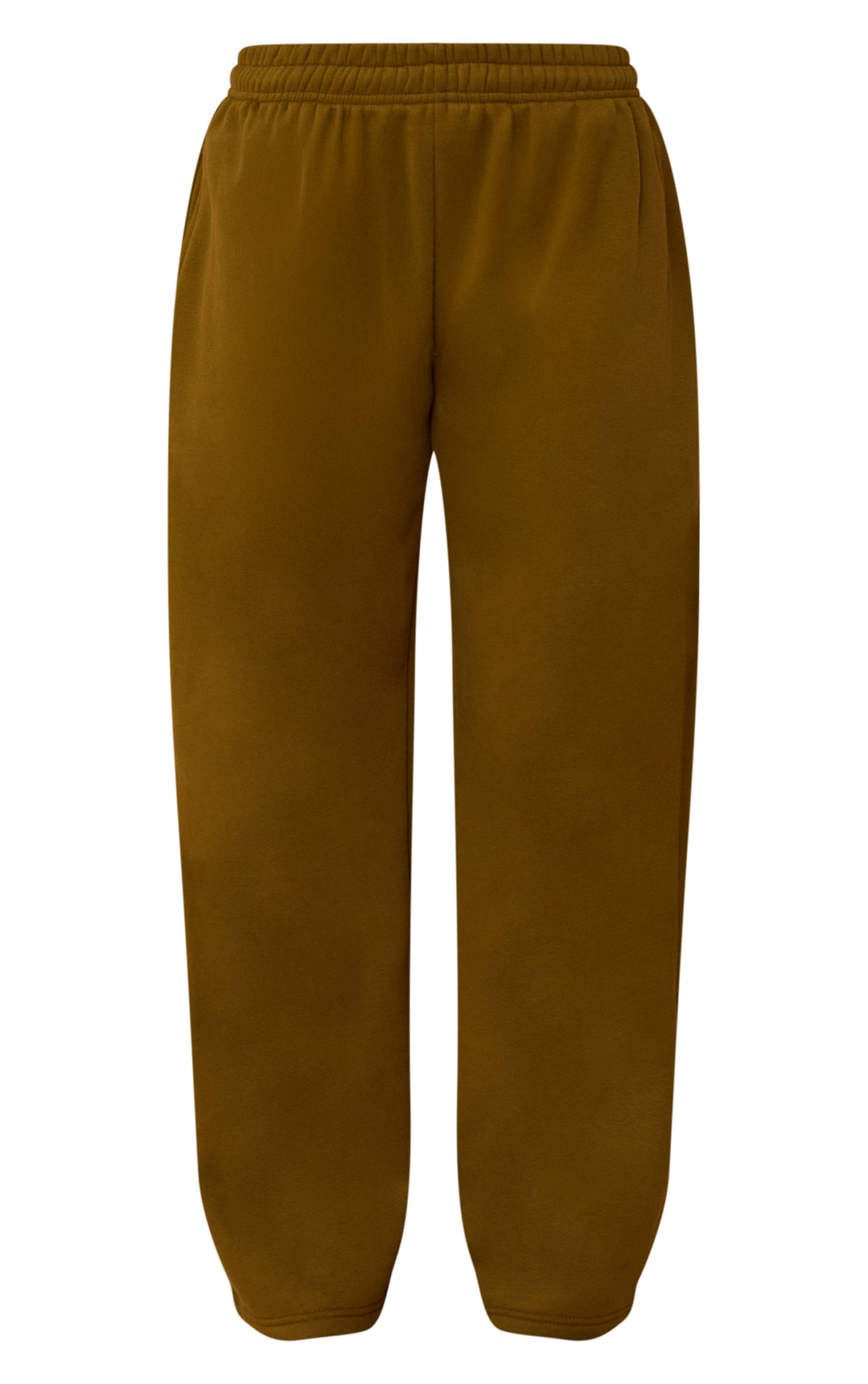 Vert Olive Pantalon De Jogging À Jambe Droite