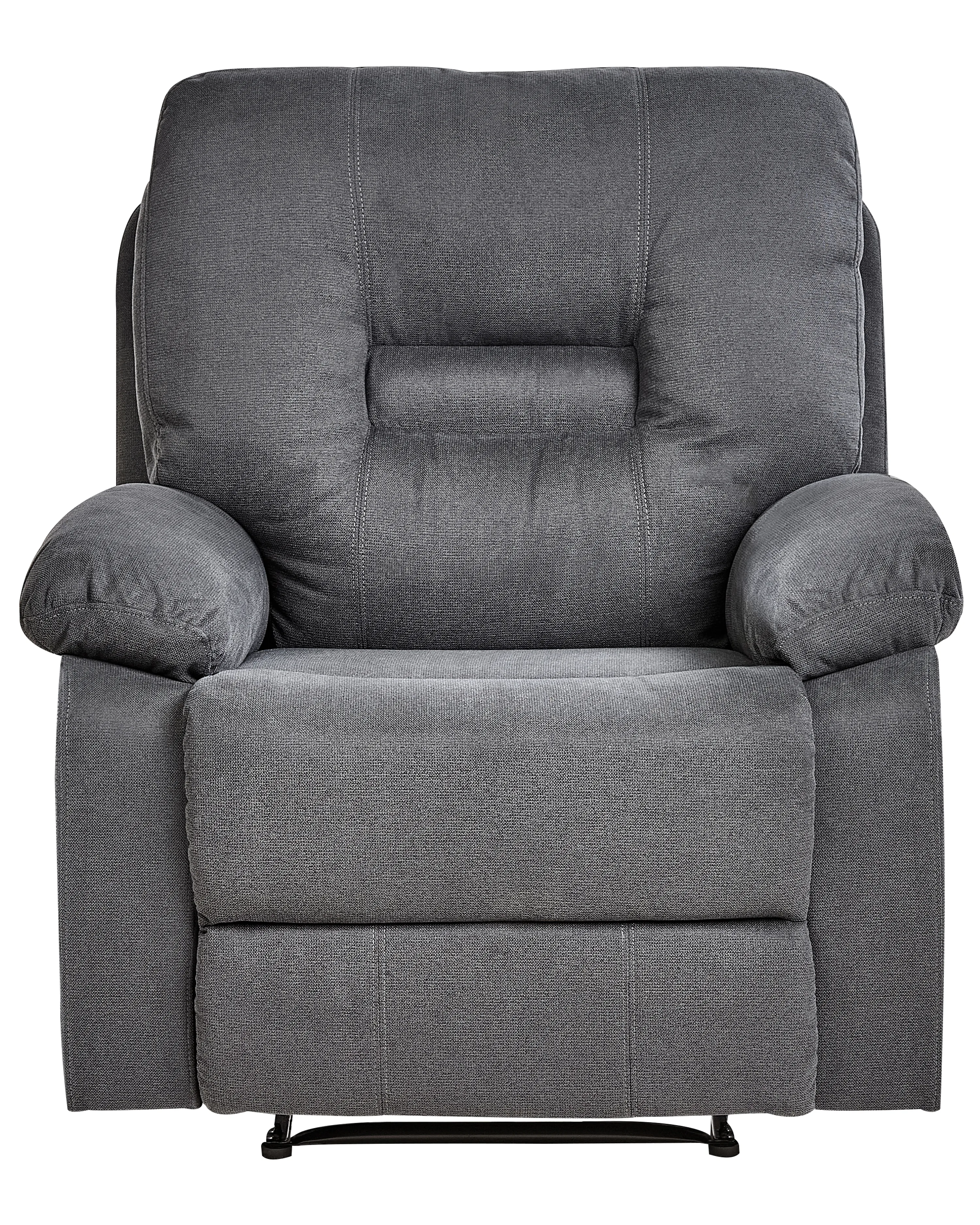 Relaxfauteuil BERGEN inclusief voetensteun Stof Donkergrijs
