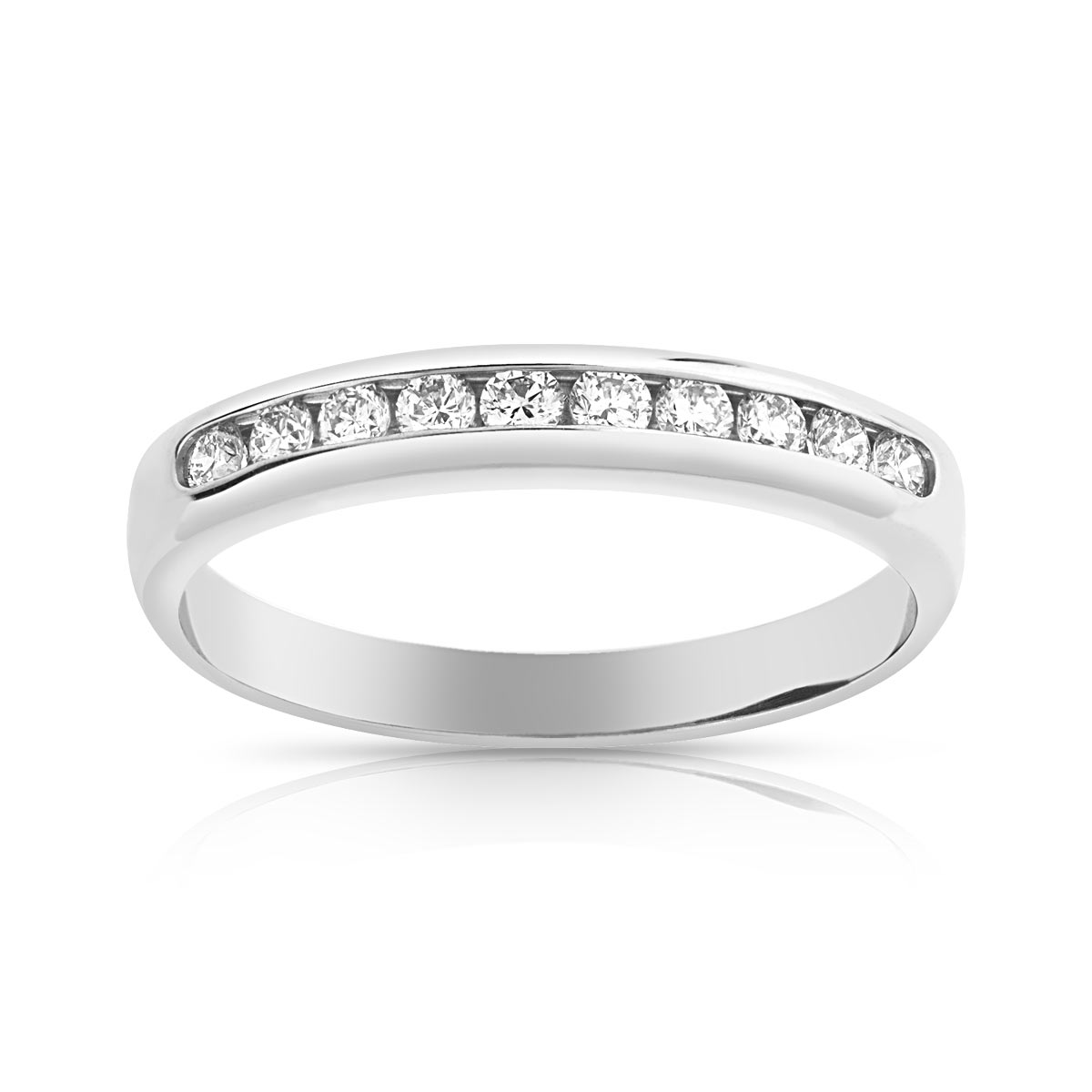 Alliance platine 950 demi-tour diamants 3,33 mm