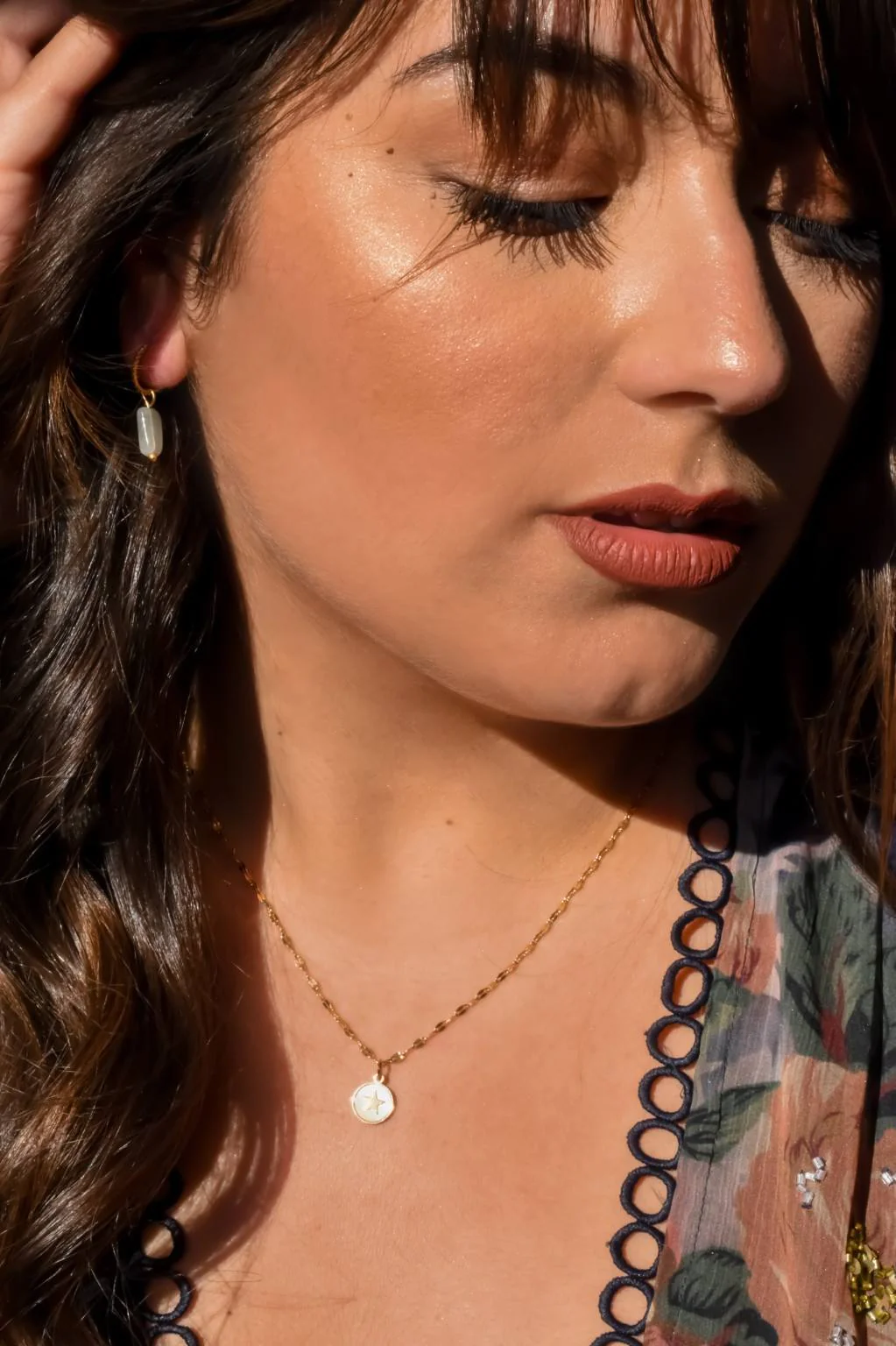 FAME - Boucles d'oreilles calcedoine | Bleu