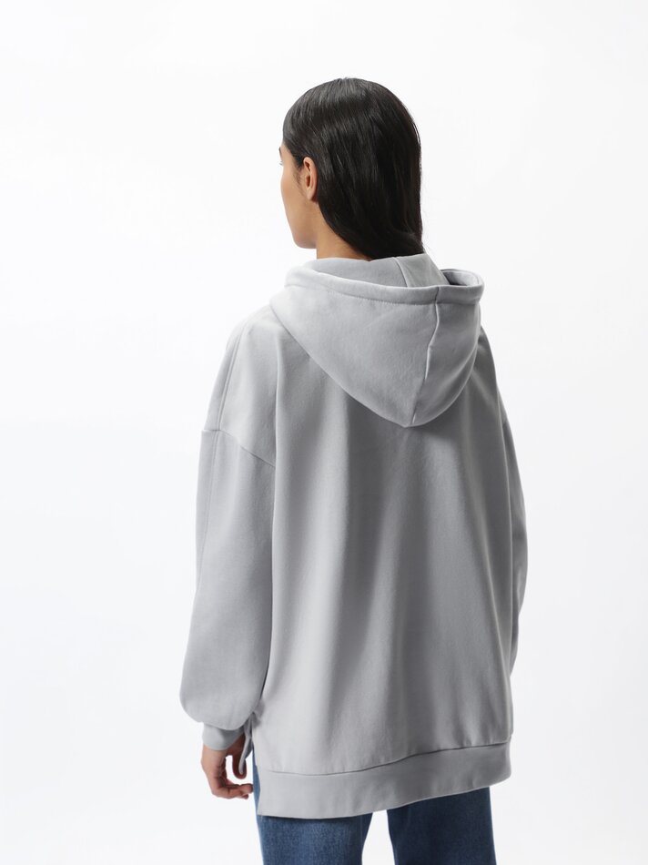 Moletom oversized - Cinza Médio