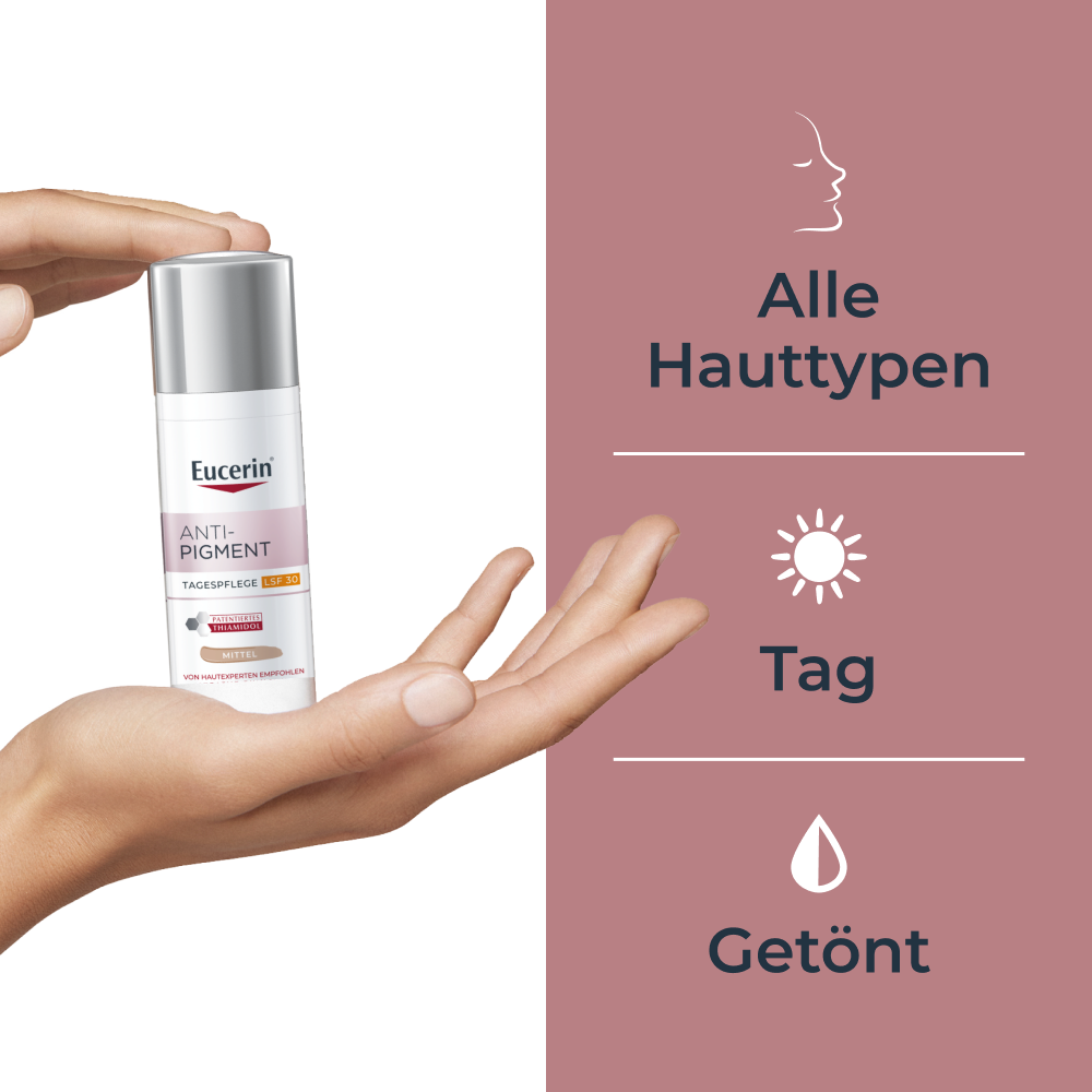 EUCERIN Anti-Pigment Tagespflege<br>50 ml, Dispenser, getönt LSF30