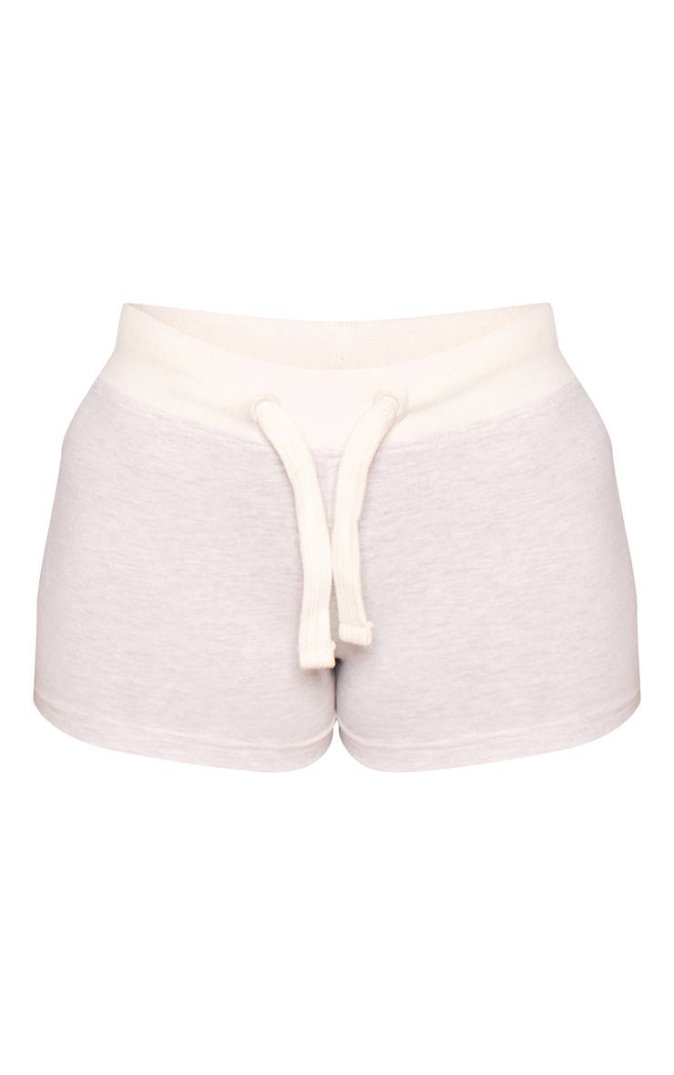 Gris Cendré Ensemble Coordonné Short Micro Mini Taille Basse Graphique En Jersey Petite
