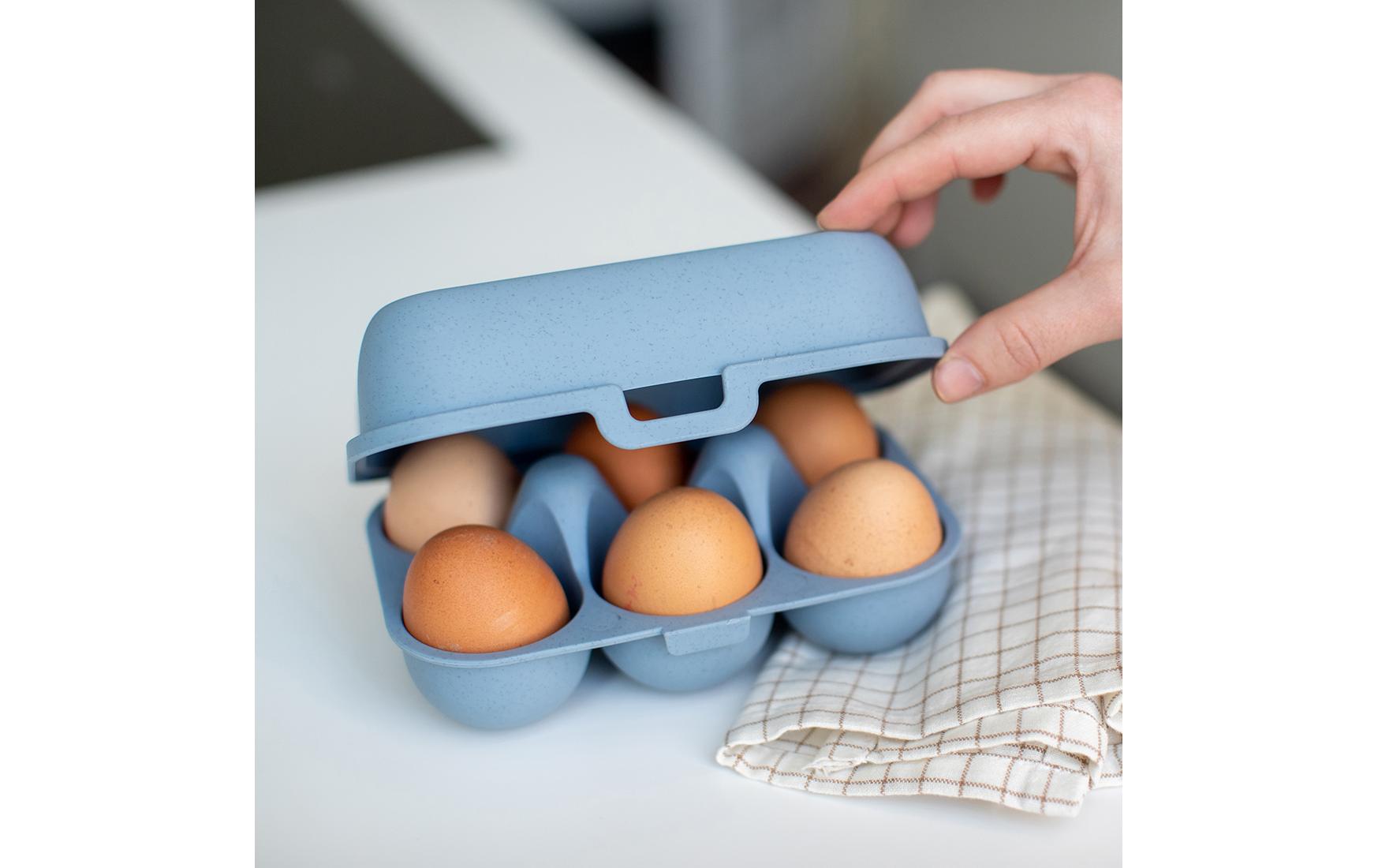 Eierbox To Go mini 17 cm x 11.8 cm, BlauMehrweg Aufbewahrungsbox für Eier