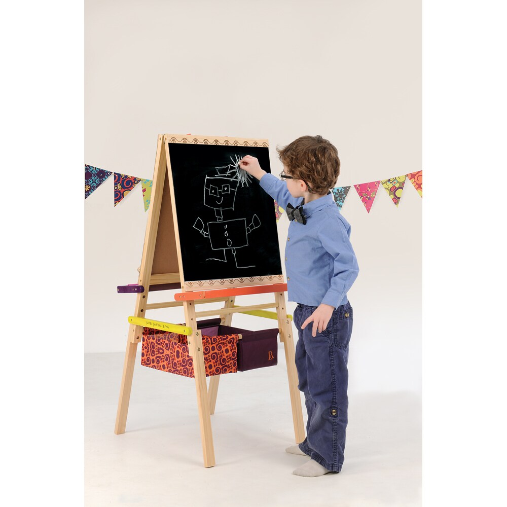 B.TOYS B. Holz-Staffelei - Mal Standtafel für Kinder