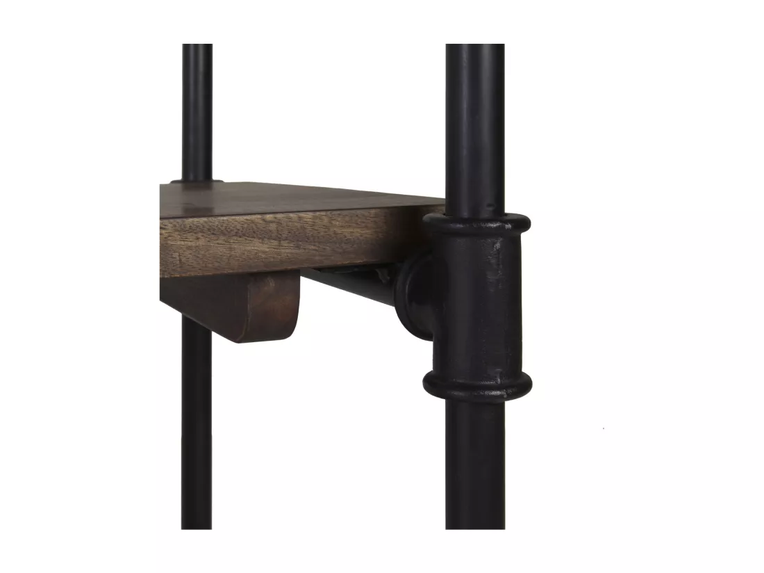 PIPA - Portant en bois marron et fer noir H188