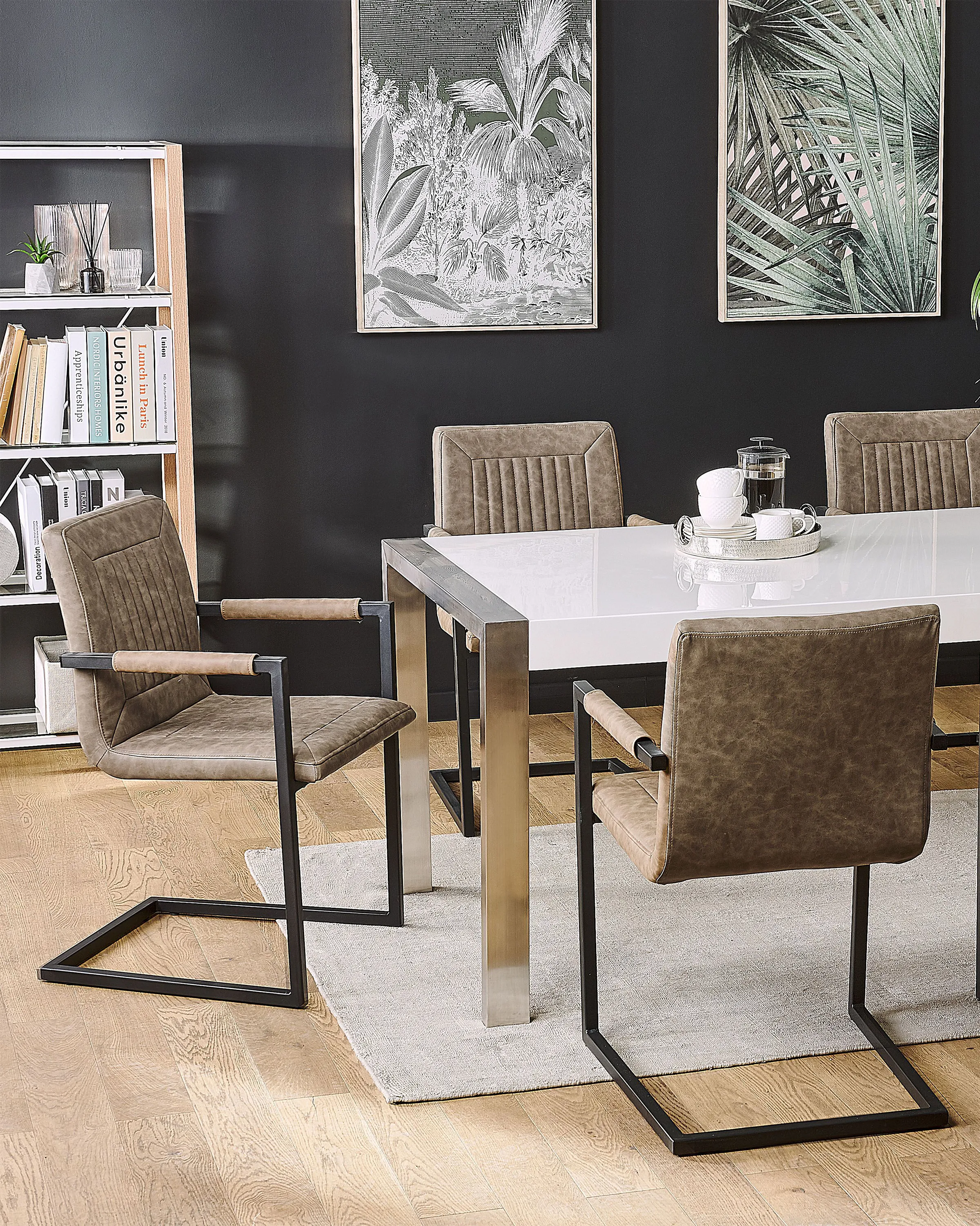Set van 2 vergaderstoelen BRANDOL Kunstleer Bruin