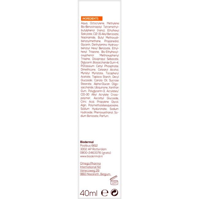 Biodermal Anti Age Zonnecrème voor het Gezicht SPF 50 40ML