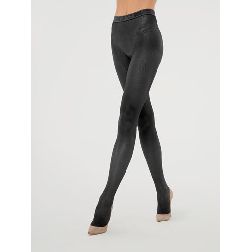 Wolford Twenties Fishnet Strømpebukser, Sort, S