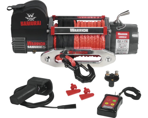 Warrior Samurai Gen2 12000LB / 5,4 t 12V elektrische lier met synthetisch touw