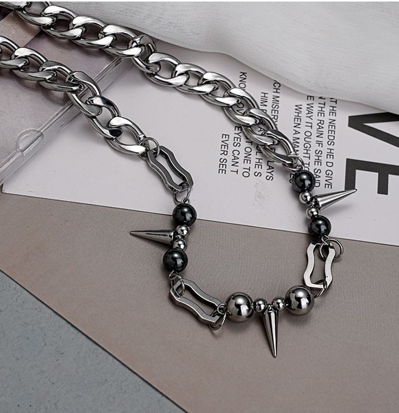 Lilafey - Stud roestvrijstalen choker