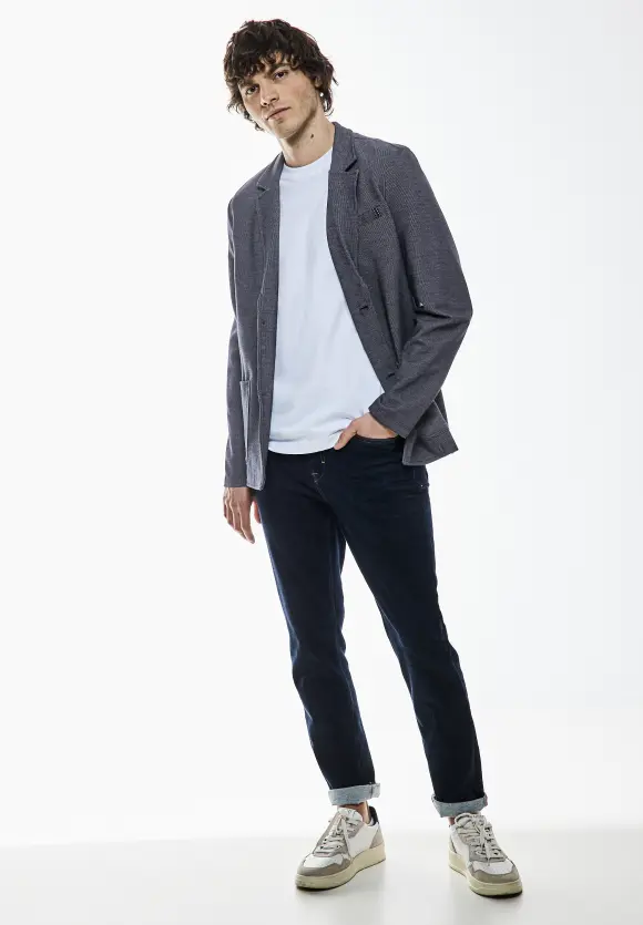 Casual Piquée Blazer - deep blue