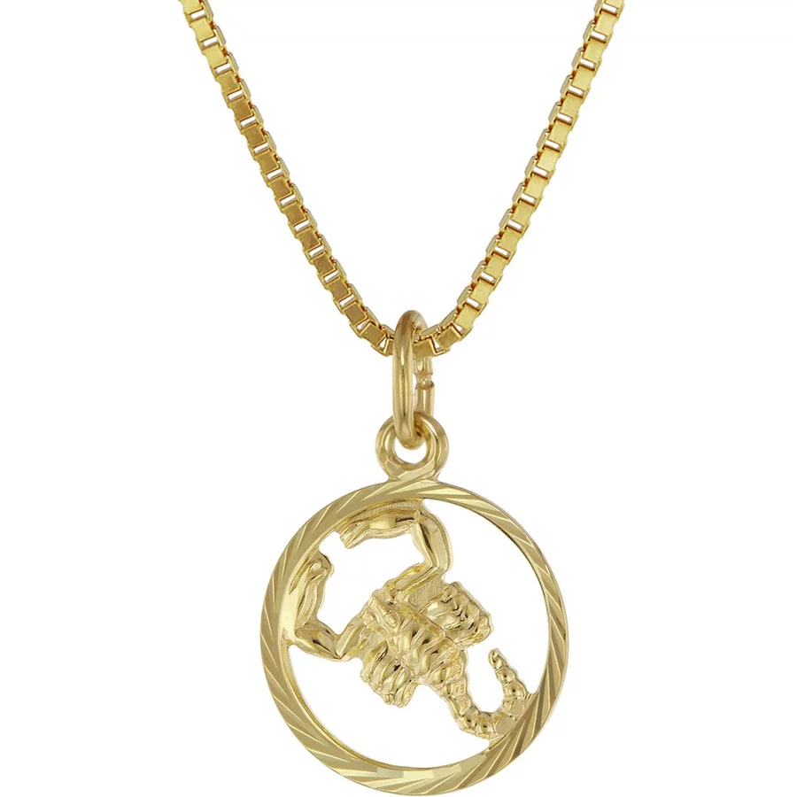 trendor Kinder Sternzeichen Skorpion 333 Gold + goldplattierte Kette gold