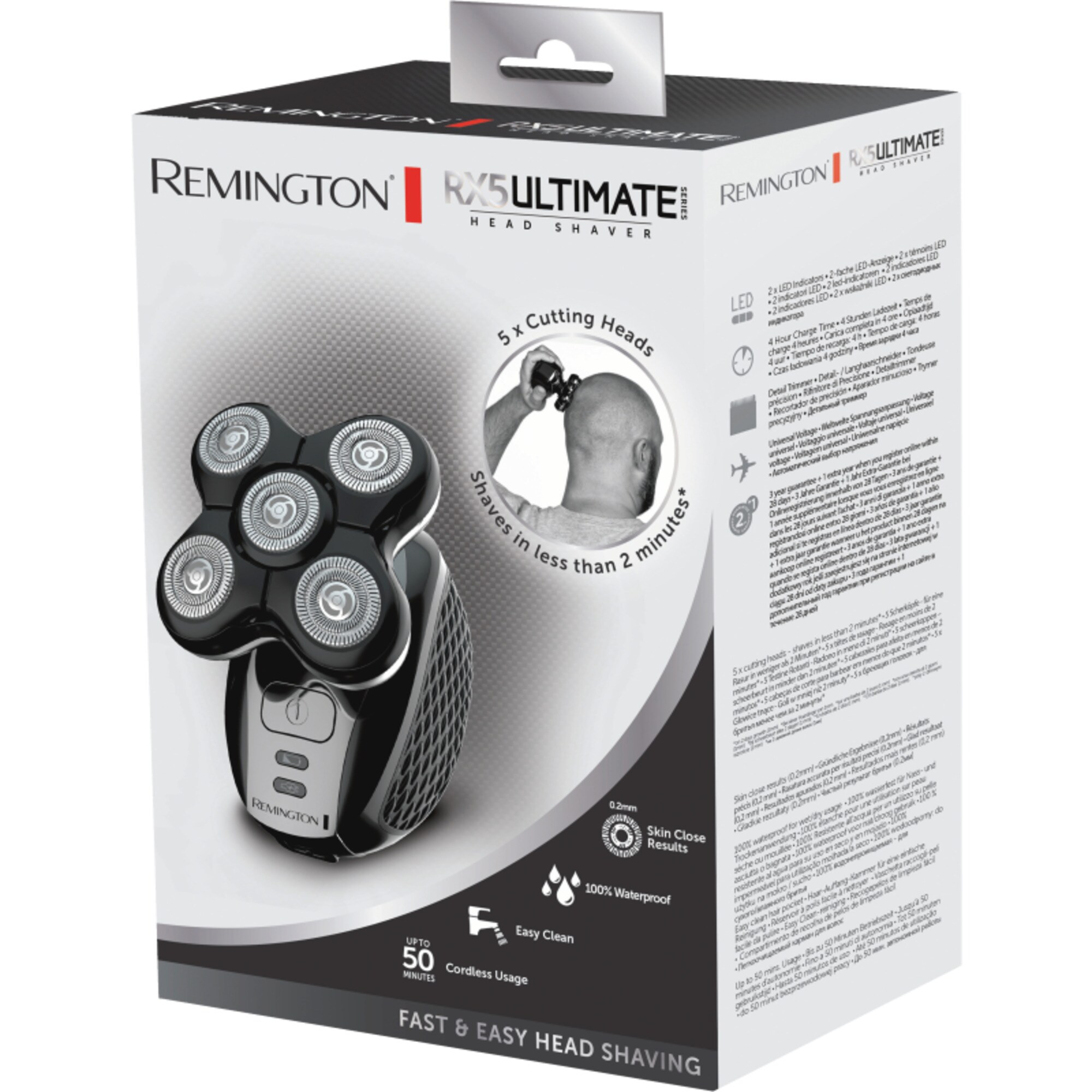 Remington Rasierer Ultimate Series RX5 Glatzen-Rasierer XR1500