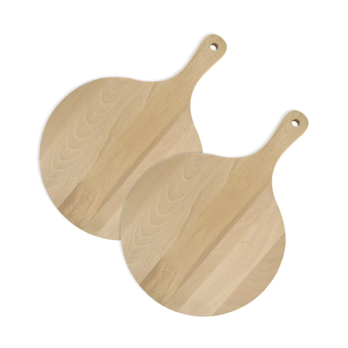 Lot de 2 planches à pizza et tarte flambée en bois Fackelmann Pizzas L