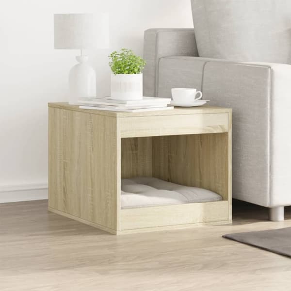 vidaXL Skap til kattetoalett sonoma eik 47x59x42 cm konstruert tre