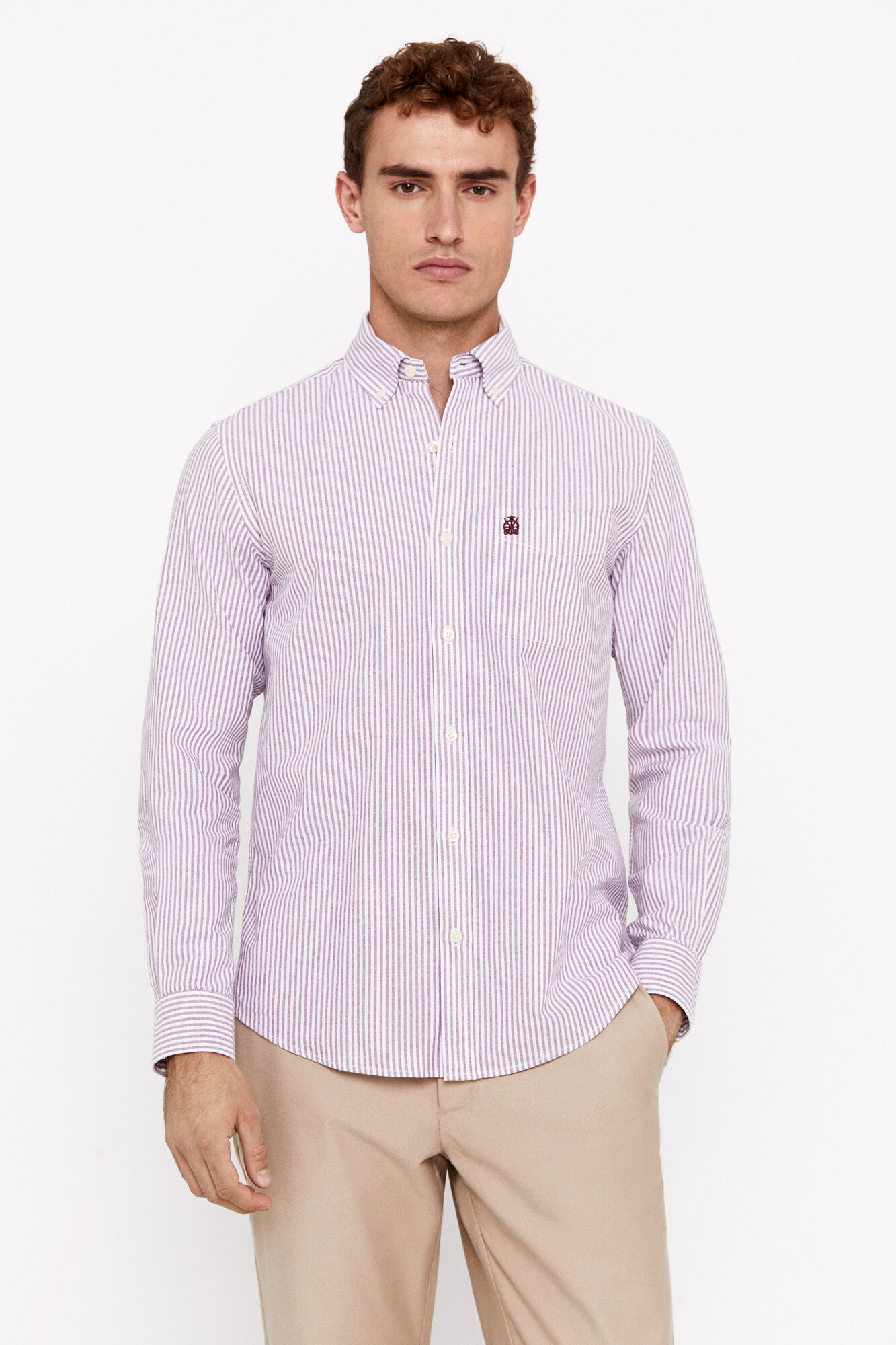 camisa oxford listrada