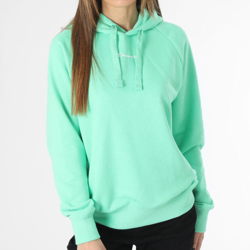 Sweat Capuche A Bandes Femme 116135 Vert