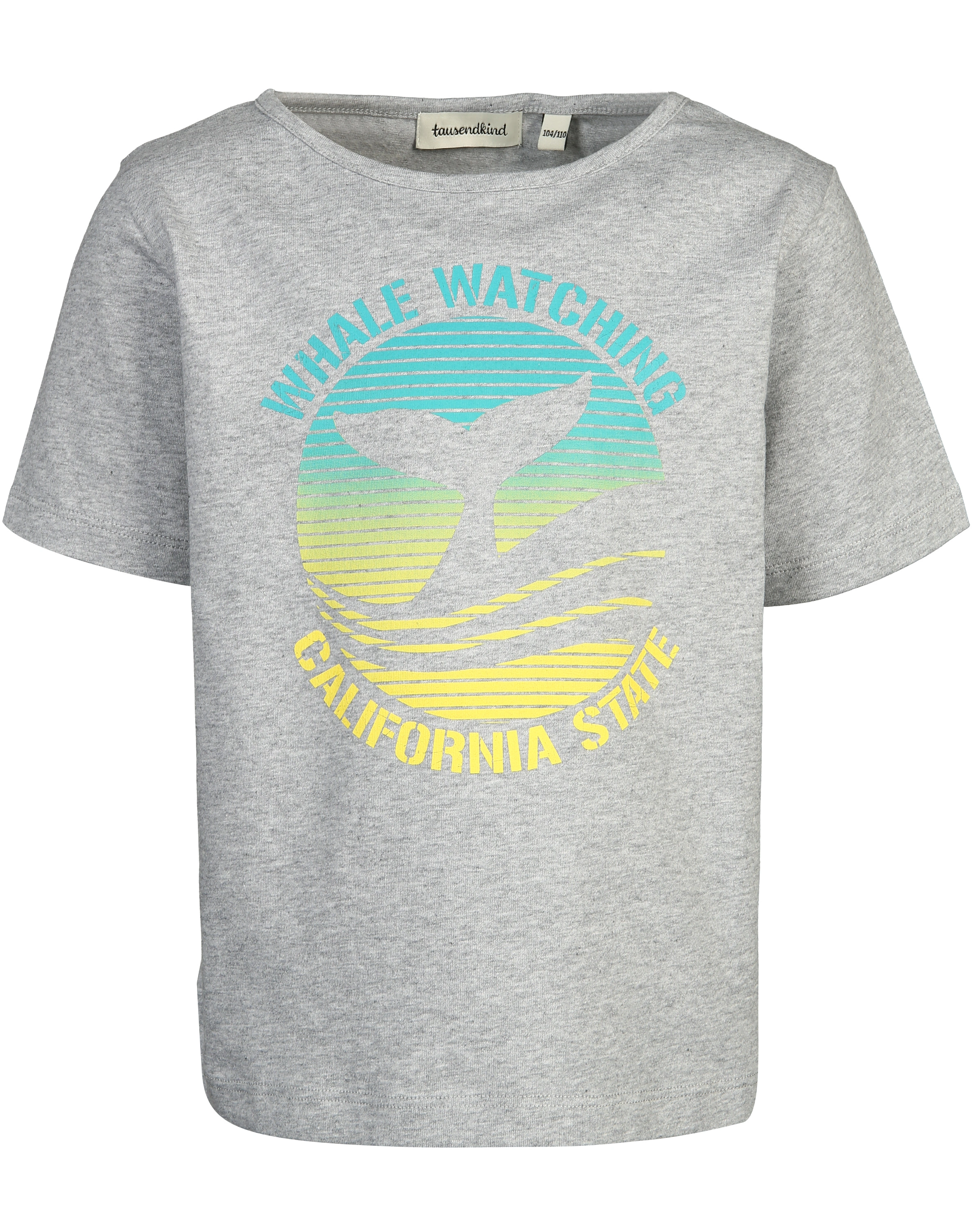 T-Shirt WHALE WATCHING in grau meliert