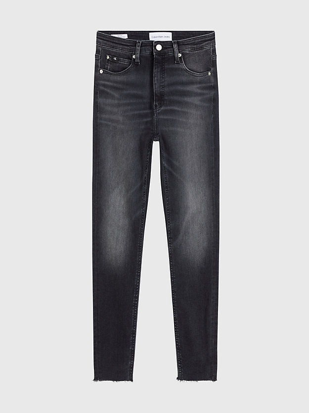 Calça jeans super skinny de cintura alta até o tornozelo