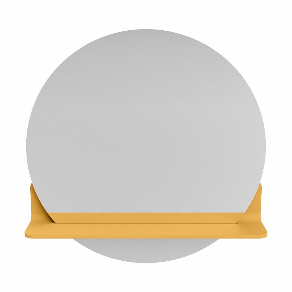 Mondiaz Spot spiegel rond Ø60cm met planchet ocher