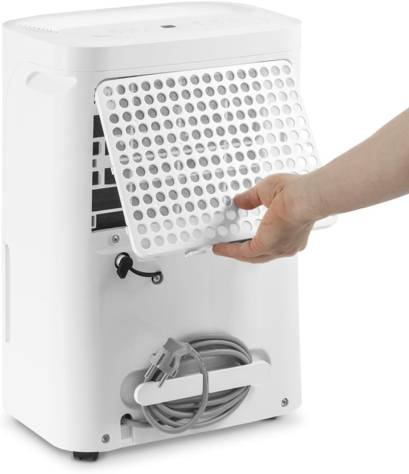 TROTEC TTK 54 E Déshumidificateur d'air, Déshumidificateur Electrique, Déshumidificateur Portable, Absorbeur d'humidité, Déshumidification Max. 18 l/j, pour 40 m² Max., Hygrostat intégré