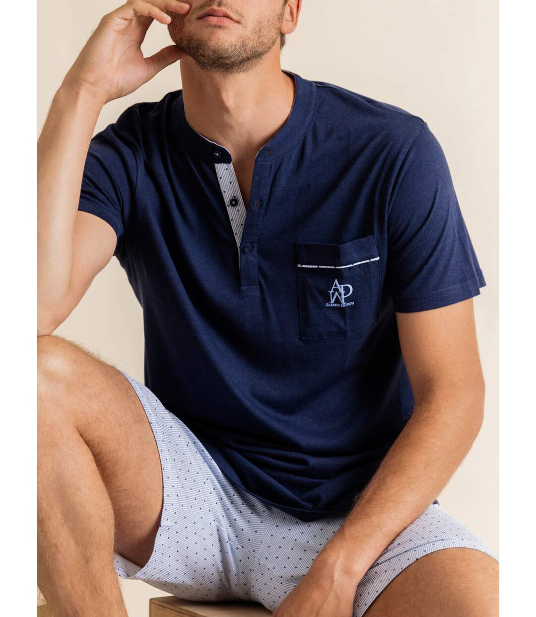 Pyjama short t-shirt Stripes And Dots Admas