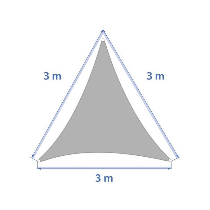 Voile d'ombrage triangulaire CURACAO Blé