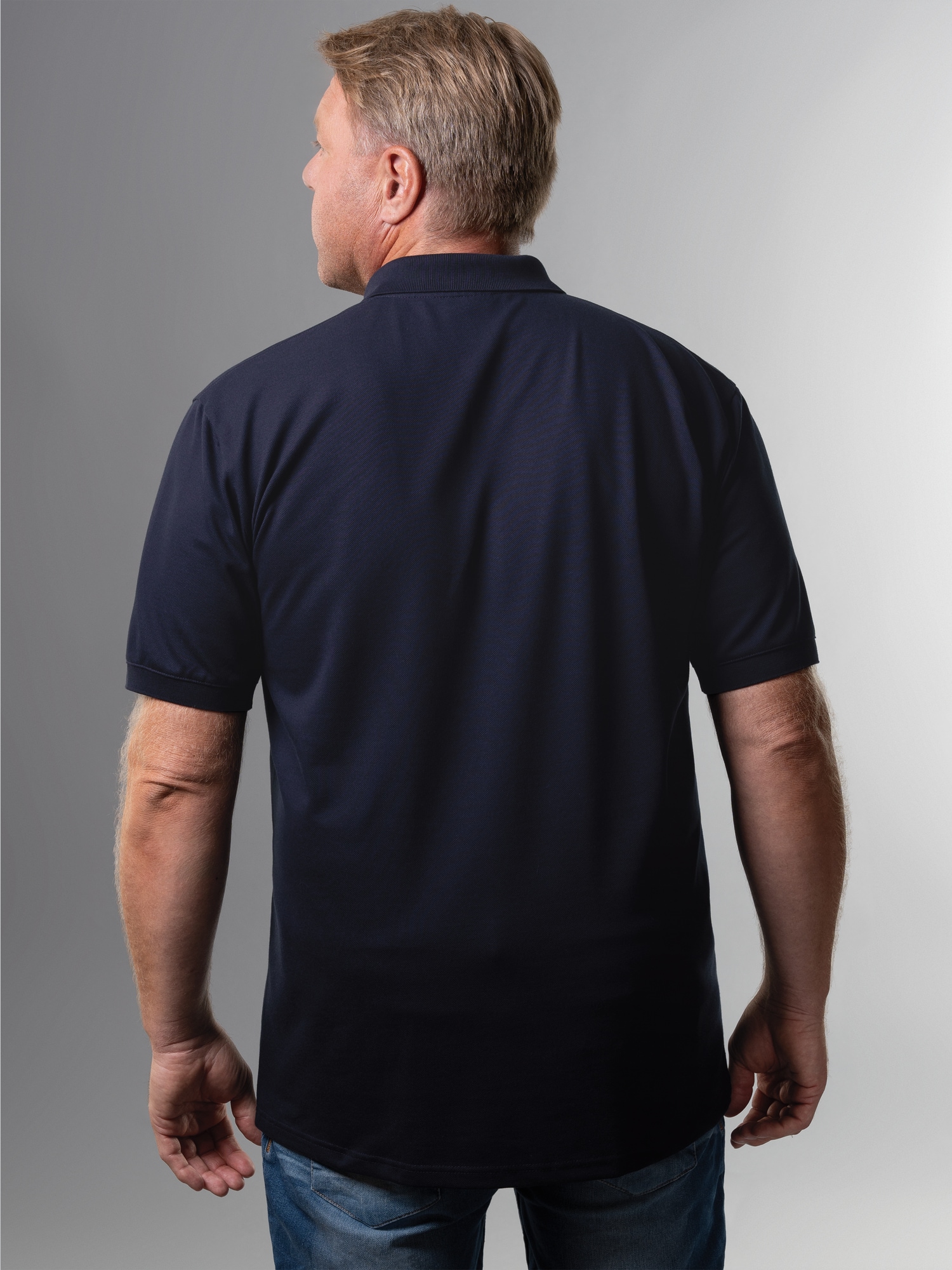 Polohemd mit Brusttasche Navy