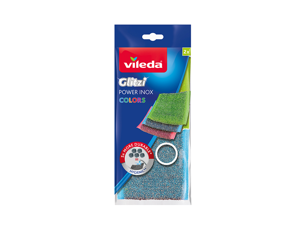 ESFREGÃO VILEDA POWER INOX COLORS 2 UN